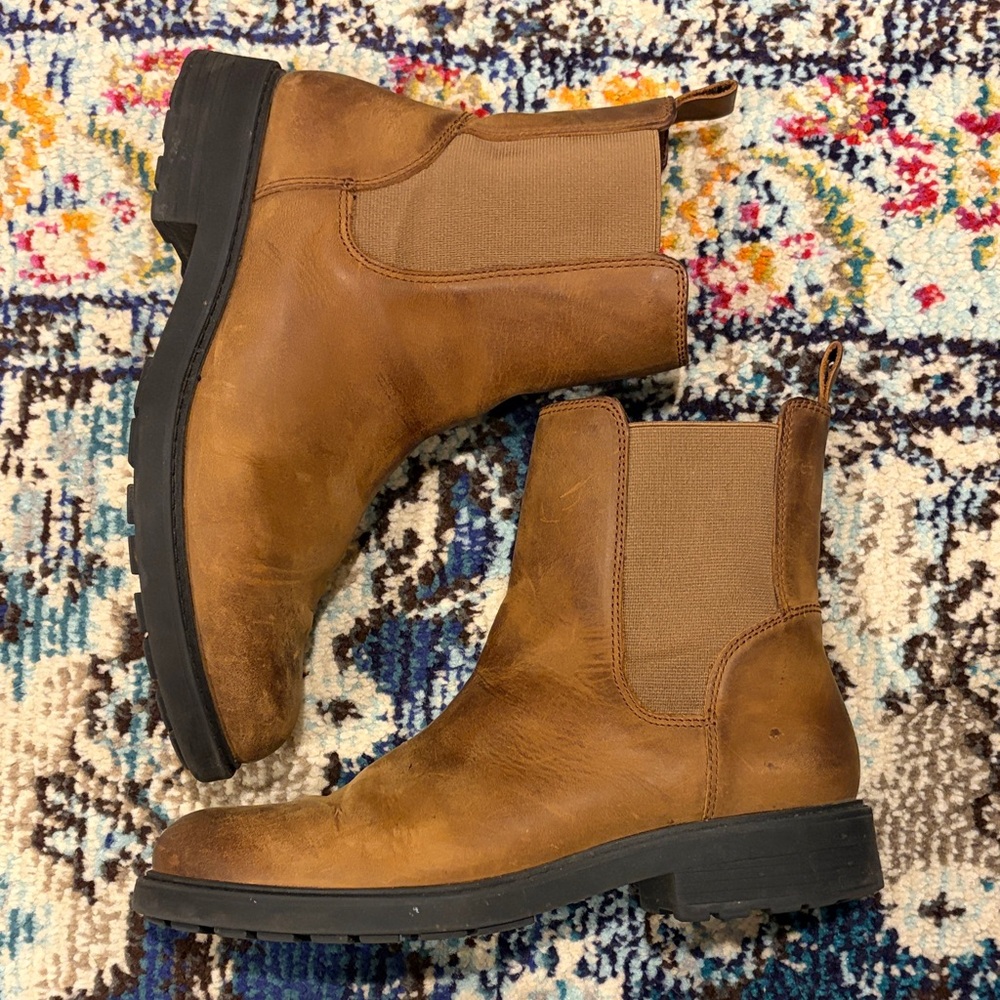 Clarks Brown Leather Chelsea Boots